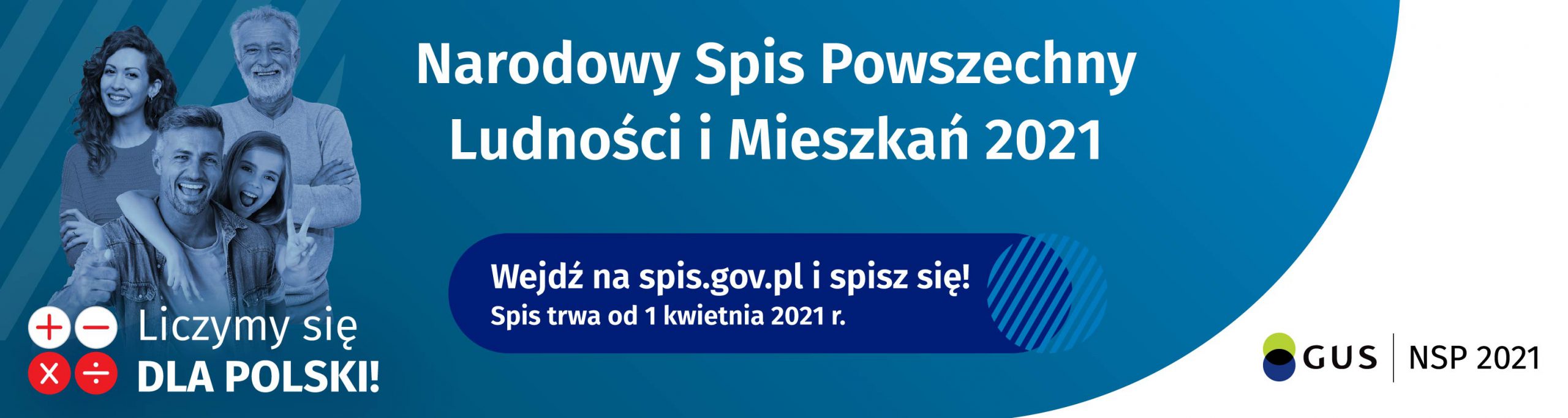 Baner GUS reklamujacy Spis Powszechny